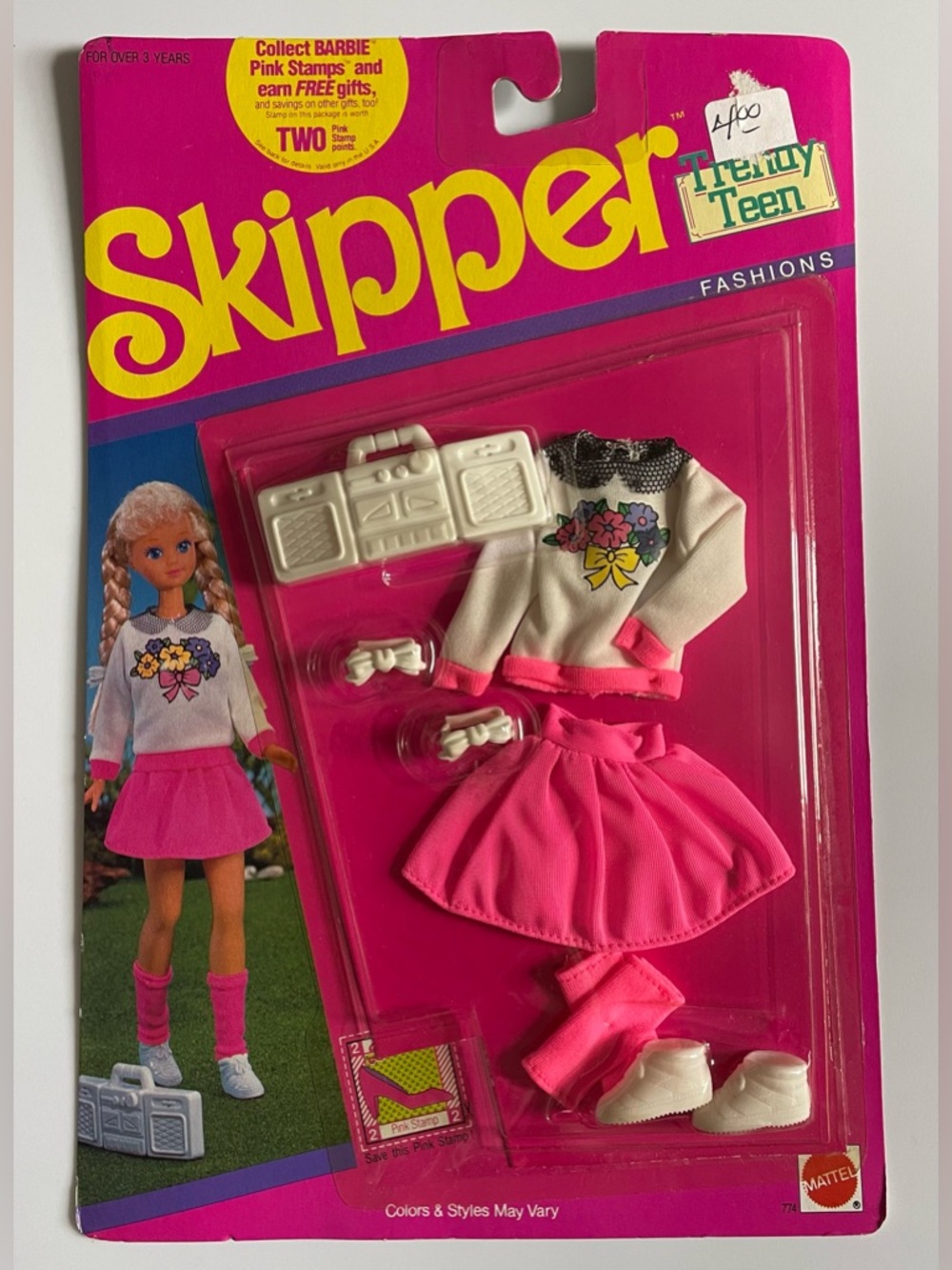 Vintage Skipper Trendy Teen 1990 Fashions Outfit Barbie Sister Mattel 774 NIP